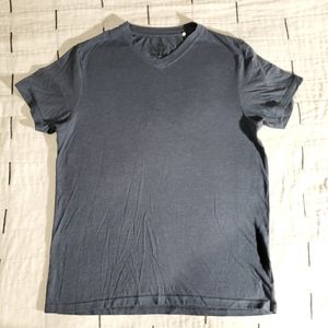 Prana heather blue vneck basic t small men